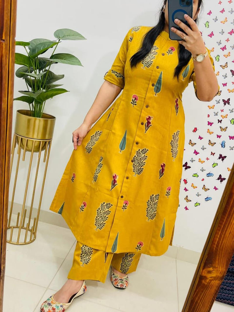 Aline Kurti Pattern paired with Ankle Length pant