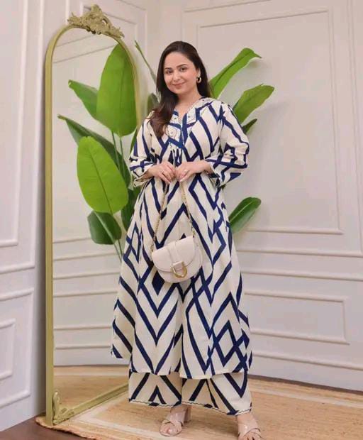 Rayon Printed Kurti With Bottom Wear