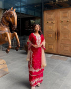 Designer Party Wear Look Pur Jimmy Choo Top Plazzo & Dupatta Set 2