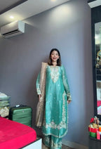 Designer Party Wear Look Pur Jimmy Choo Top Plazzo & Dupatta Set 2