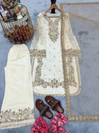 Designer Party Wear Look Pur Jimmy Choo Top Plazzo & Dupatta Set 2