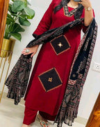 Rayon Women Kurti With Dupatta & Bottom Wear