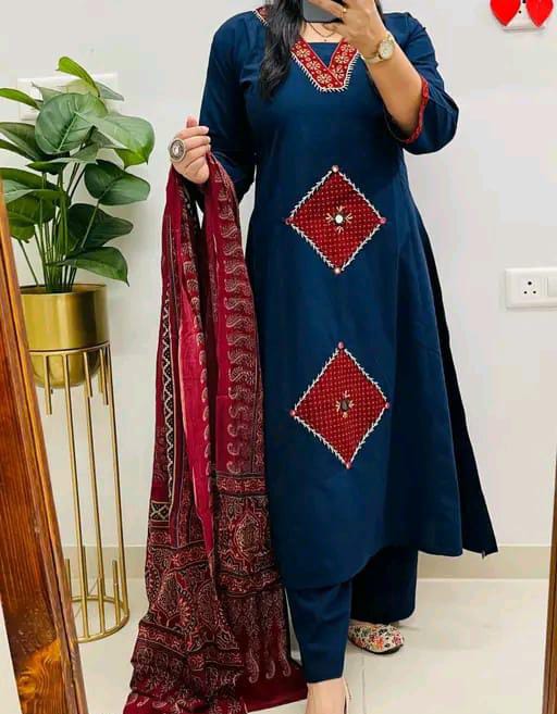 Rayon Women Kurti With Dupatta & Bottom Wear