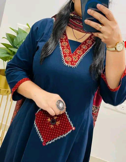 Rayon Women Kurti With Dupatta & Bottom Wear