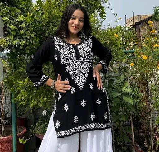 Rayon Embroidery Kurti