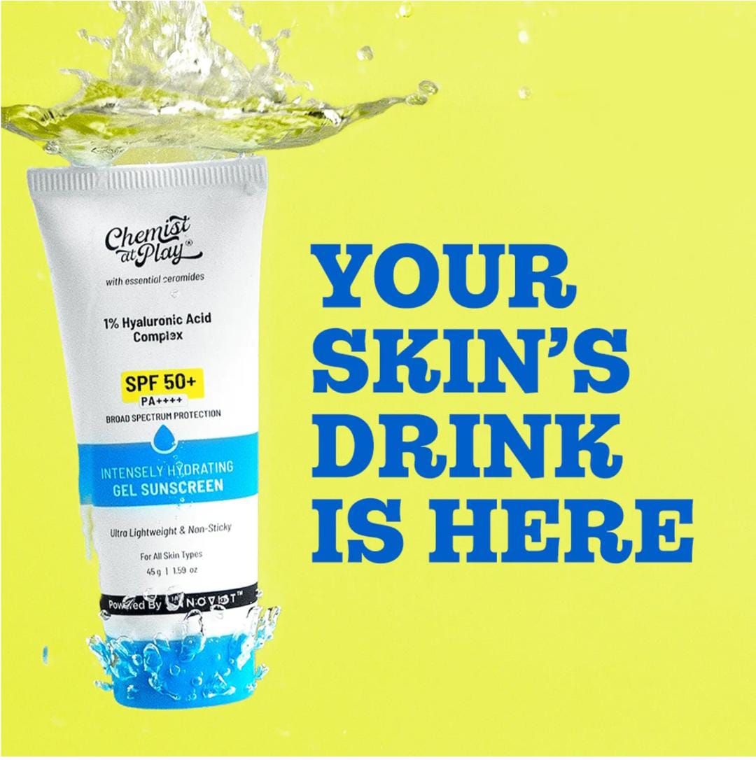 Intensely Hydrating Gel Sunscreen SPF 50+1 Ultralight, Non-Sticky &amp; Quick-Absorbing | 45g