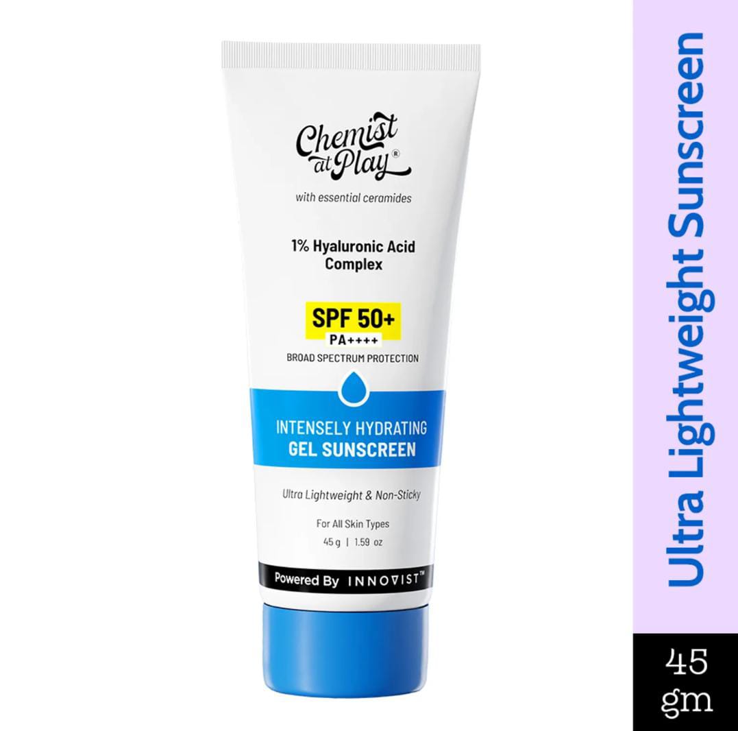 Intensely Hydrating Gel Sunscreen SPF 50+1 Ultralight, Non-Sticky &amp; Quick-Absorbing | 45g
