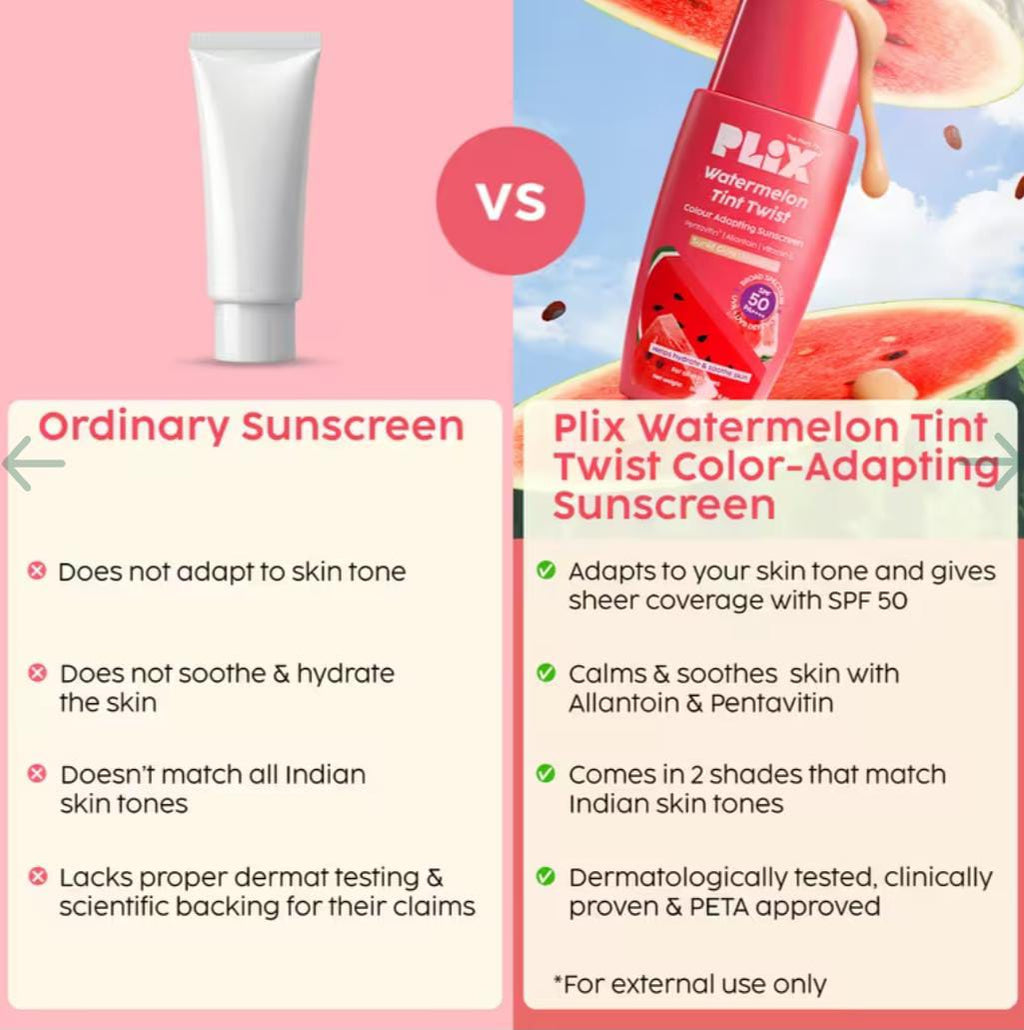 Plix. Watermelon Tint Twist-Color Adapting Sunscreen