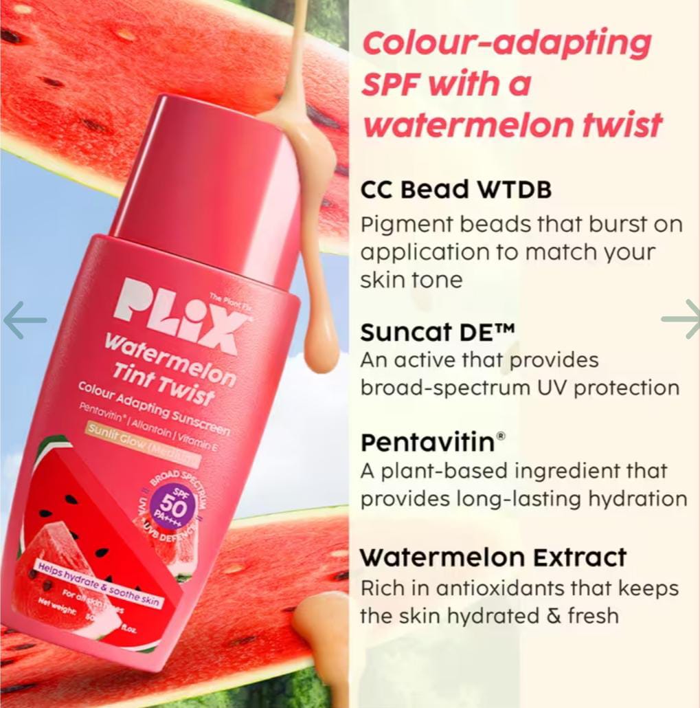 Plix. Watermelon Tint Twist-Color Adapting Sunscreen