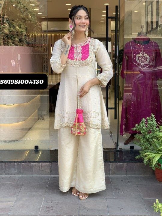 Roman Silk Kurti Set - Tradition Meets Luxury