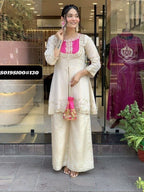 Roman Silk Kurti Set - Tradition Meets Luxury