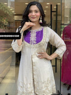 Roman Silk Kurti Set - Tradition Meets Luxury