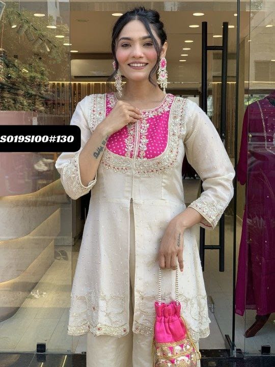 Roman Silk Kurti Set - Tradition Meets Luxury
