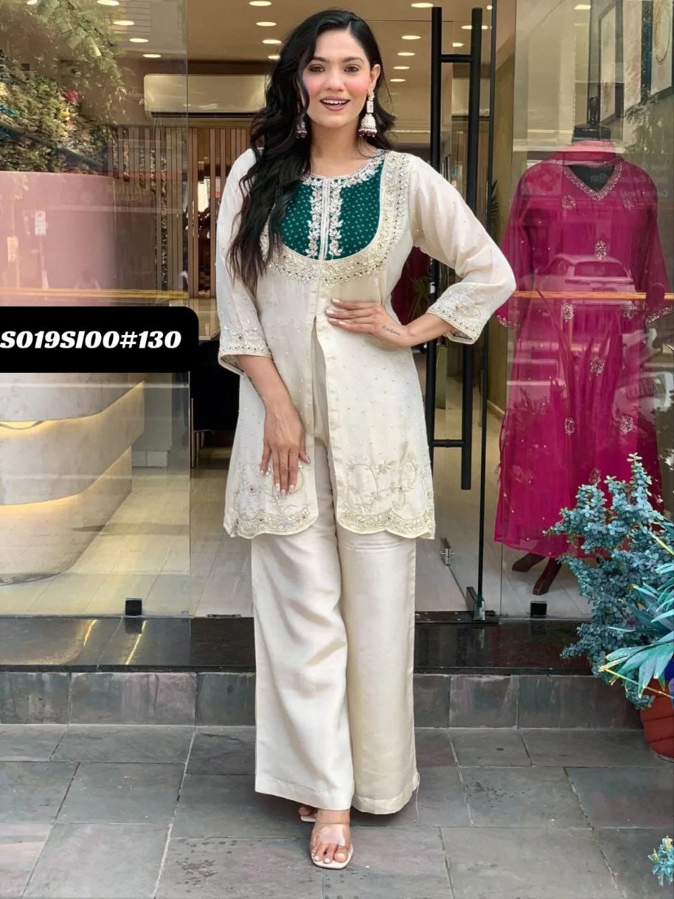 Roman Silk Kurti Set - Tradition Meets Luxury