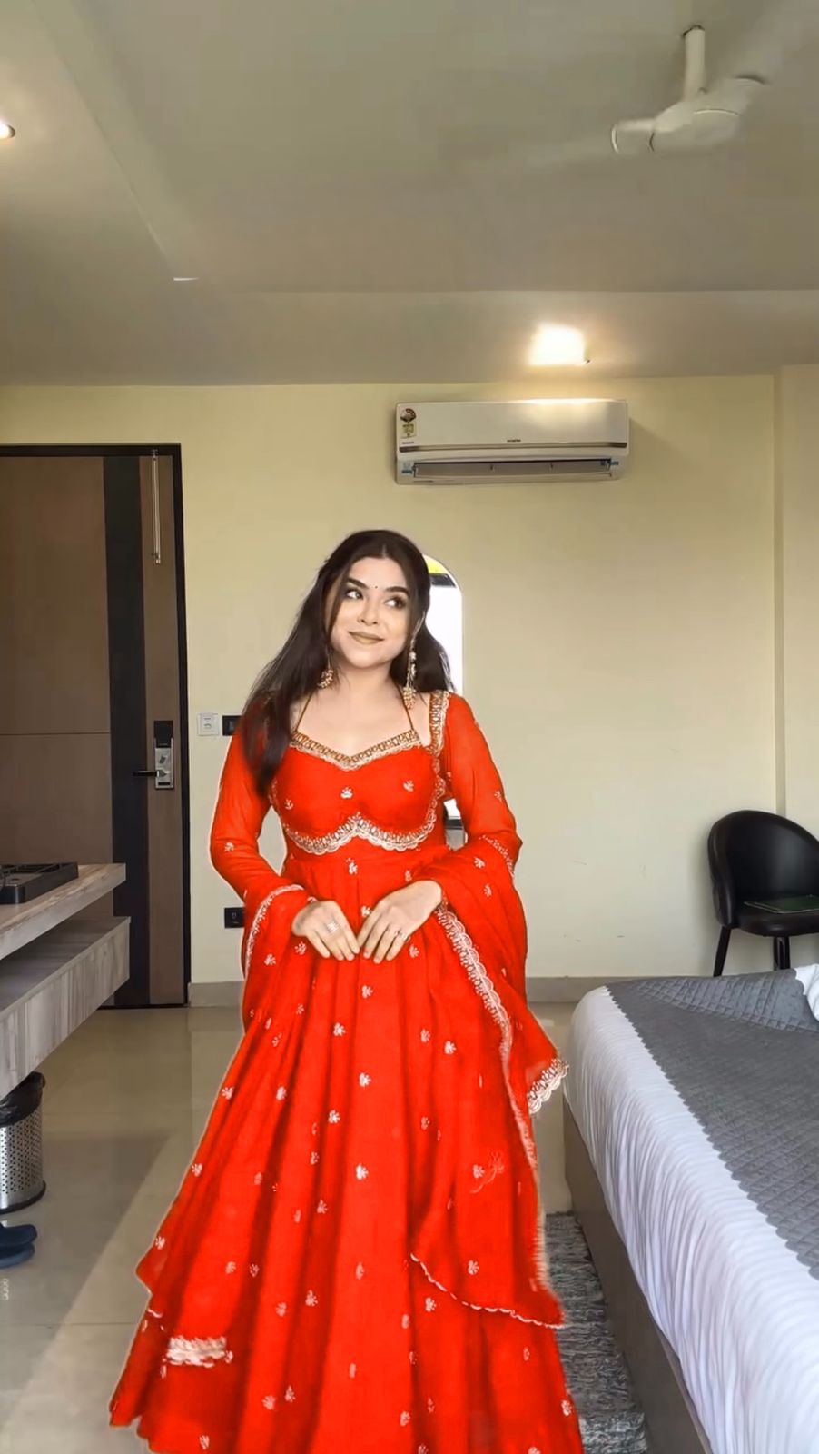 Luxurious Faux Georgette Anarkali 3pc Set