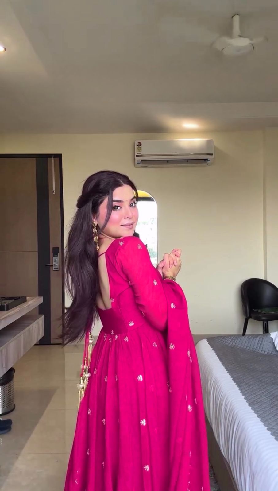 Luxurious Faux Georgette Anarkali 3pc Set