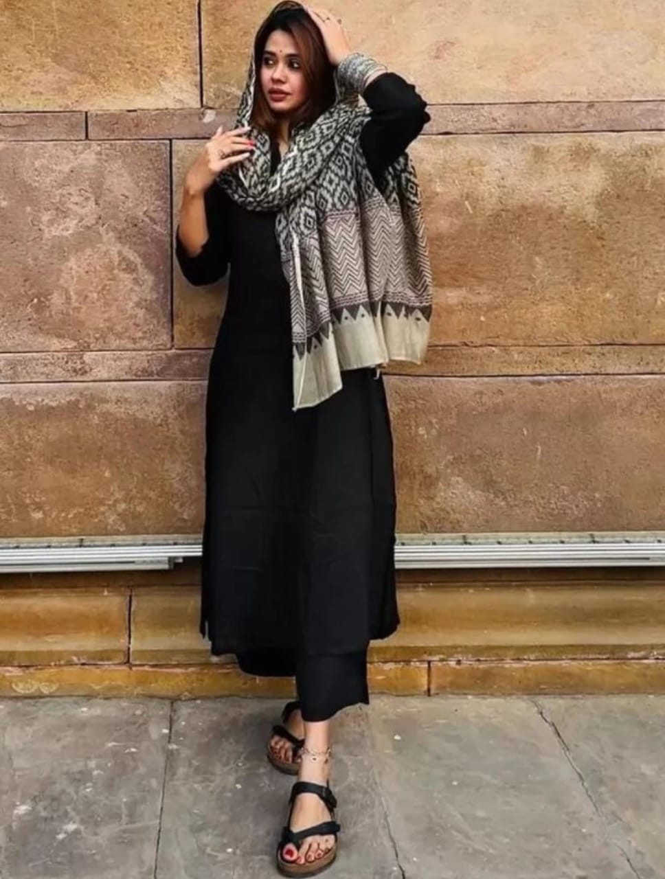 Cotton Kurti With Dupatta & Bottomwear