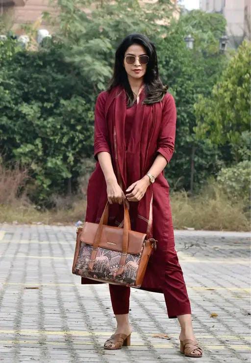 Cotton Silk Kurta & cotton silk bottomwear with Chanderi Cotton Shawl #205