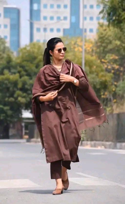 Cotton Silk Kurta & cotton silk bottomwear with Chanderi Cotton Shawl #205