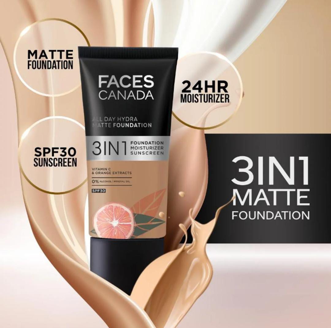 3 In 1 All Day Hydra Matte Foundation Absolute Ivory 012 | 25ml