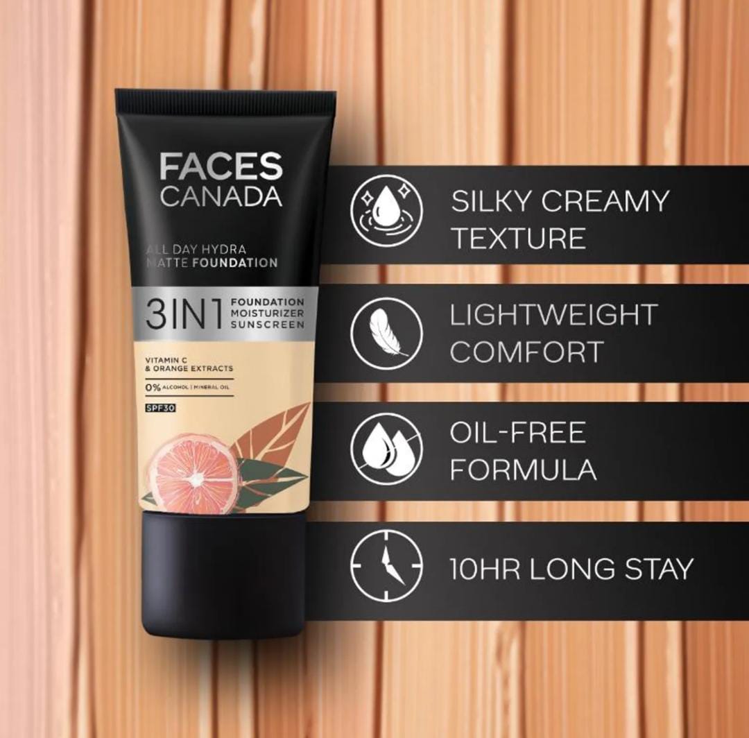 3 In 1 All Day Hydra Matte Foundation Absolute Ivory 012 | 25ml