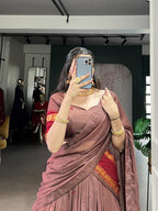 Chanderi Cotton Half Saree Lehenga Choli