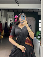 Chanderi Cotton Half Saree Lehenga Choli