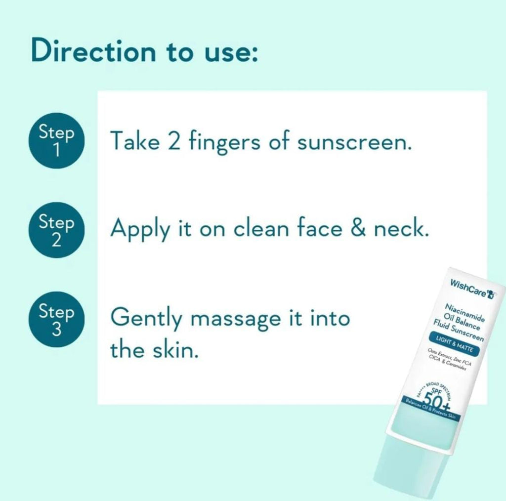 Niacinamide Oil Balance Fluid Sunscreen Light & Matte SPF 50+ PA++++ Balances Oily & Protects Skin | 50 g