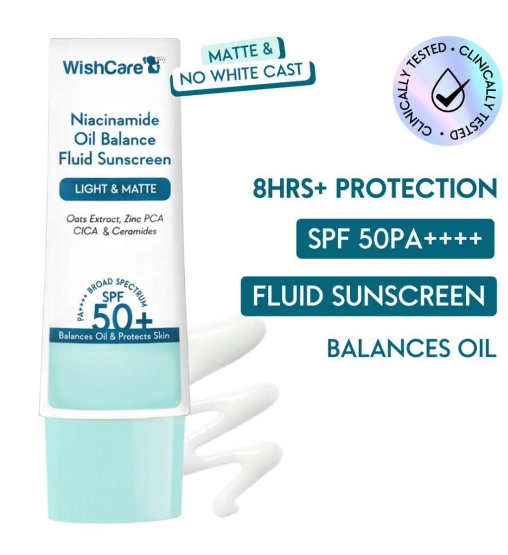 Niacinamide Oil Balance Fluid Sunscreen Light & Matte SPF 50+ PA++++ Balances Oily & Protects Skin | 50 g