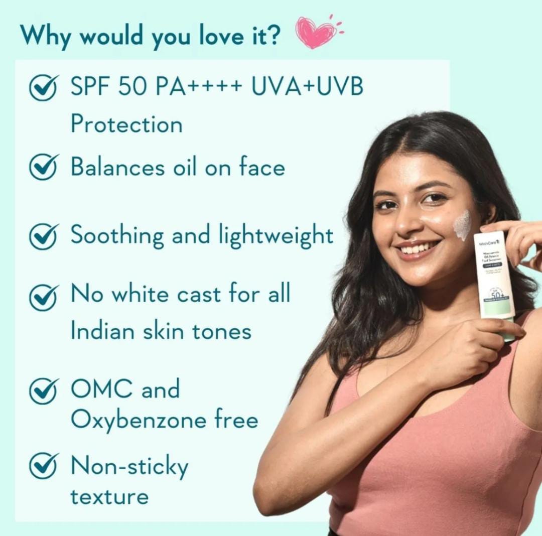 Niacinamide Oil Balance Fluid Sunscreen Light & Matte SPF 50+ PA++++ Balances Oily & Protects Skin | 50 g