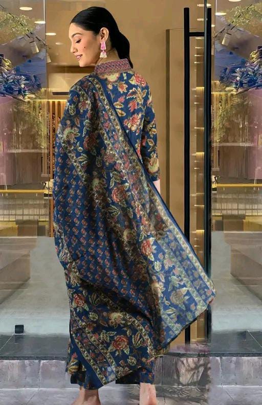 Printed Rayon Kurta with Three-quarter sleeves