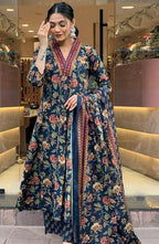 Printed Rayon Kurta with Three-quarter sleeves