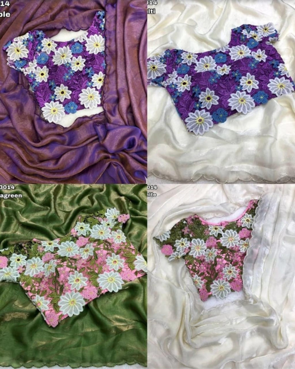 Trendy Soft & smooth silk satin Saree with embroidery