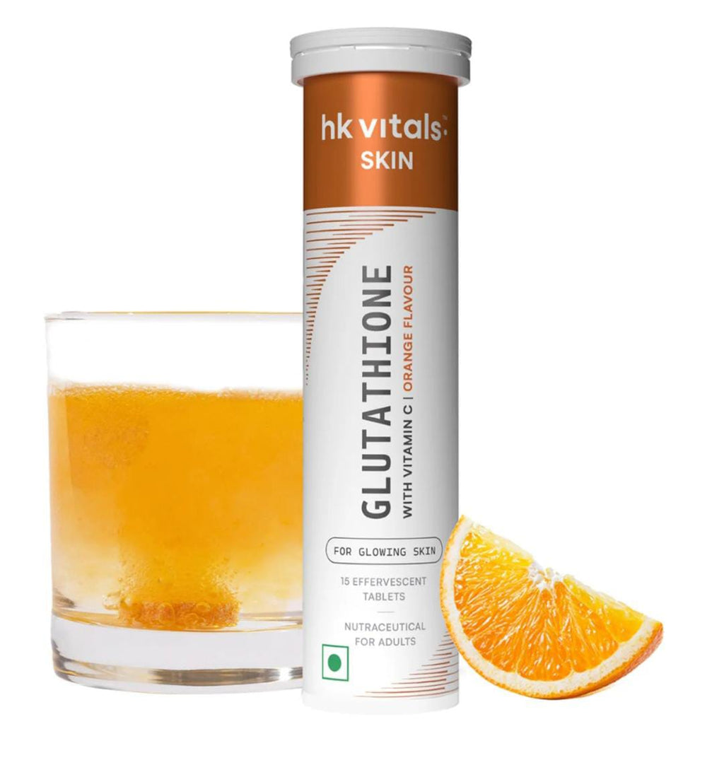 HK Vitals Glutathione Effervescent Tablets Orange | 15 Tablets
