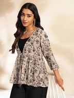 Wine Solid Crop Top with Pant and Jacket