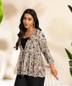Wine Solid Crop Top with Pant and Jacket