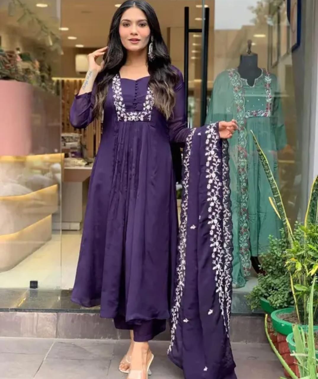 Women's Rayon Kurti Pant With Dupatta