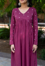 Aliya Cut Floral Embroidery Kurta Pant Set