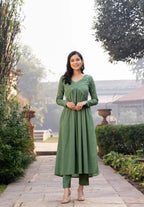 Aliya Cut Floral Embroidery Kurta Pant Set