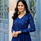 Aliya Cut Floral Embroidery Kurta Pant Set