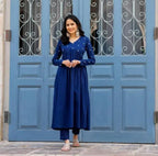 Aliya Cut Floral Embroidery Kurta Pant Set