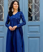 Aliya Cut Floral Embroidery Kurta Pant Set