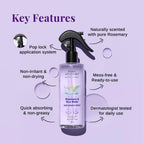 Bare Anatomy. Rosemary Water Spray for Hair Growth with Rice water, 100% Natural Extract | 200ml
