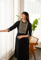 Printed Cotton Blend Straight Kurti Pant Set