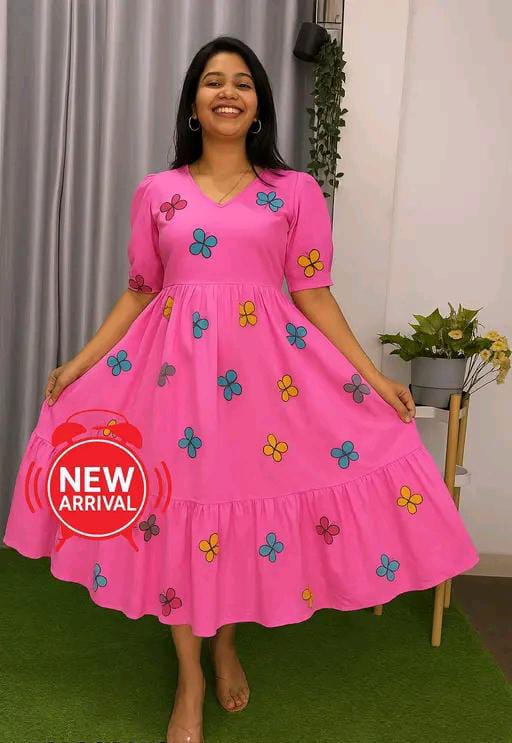 Butterfly Printed Rayon Kurtis