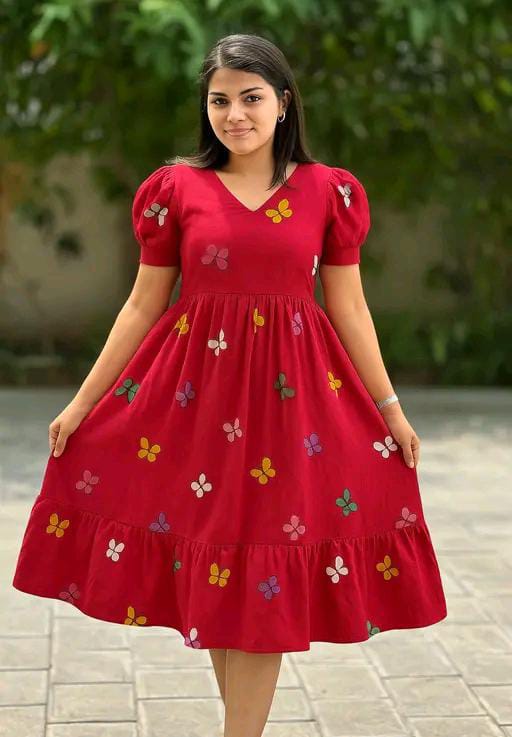 Butterfly Printed Rayon Kurtis