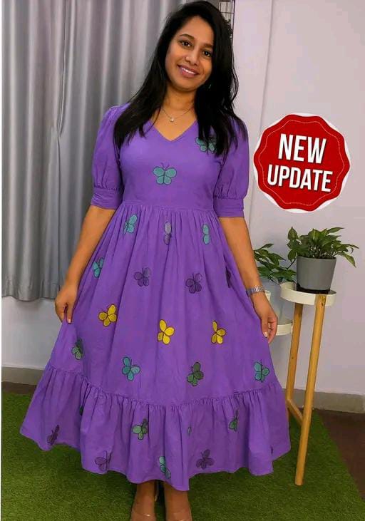 Butterfly Printed Rayon Kurtis