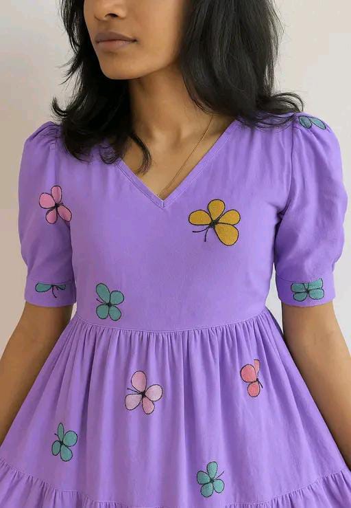 Butterfly Printed Rayon Kurtis