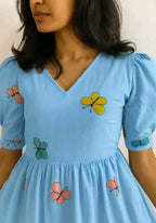 Butterfly Printed Rayon Kurtis