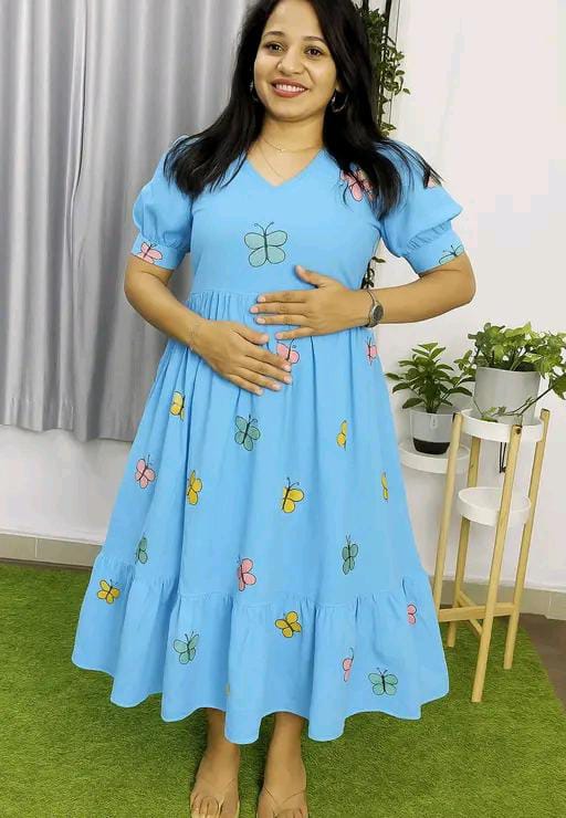 Butterfly Printed Rayon Kurtis